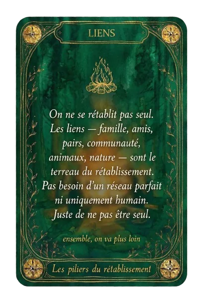 Liens, détail verso