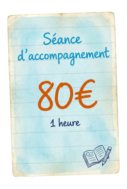 Séance d'accompagnement, 80 euros HT, 1 heure