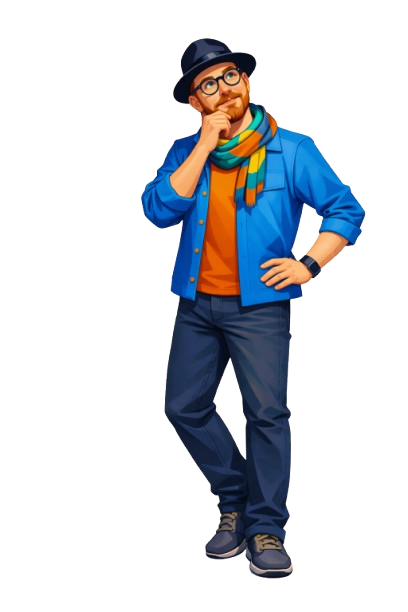 Cyril Ropars en posture de réflexion, pensif et attentif