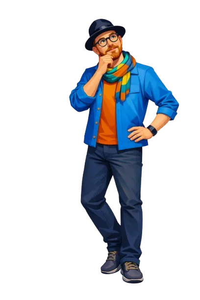 Cyril Ropars en posture de réflexion, pensif et attentif